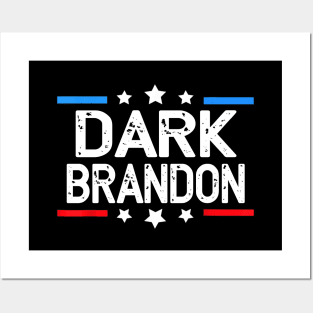 Dark Brandon Funny Meme Saving America Pro Biden USA Flag Posters and Art